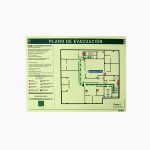 Plano de evacuación fotoluminiscente