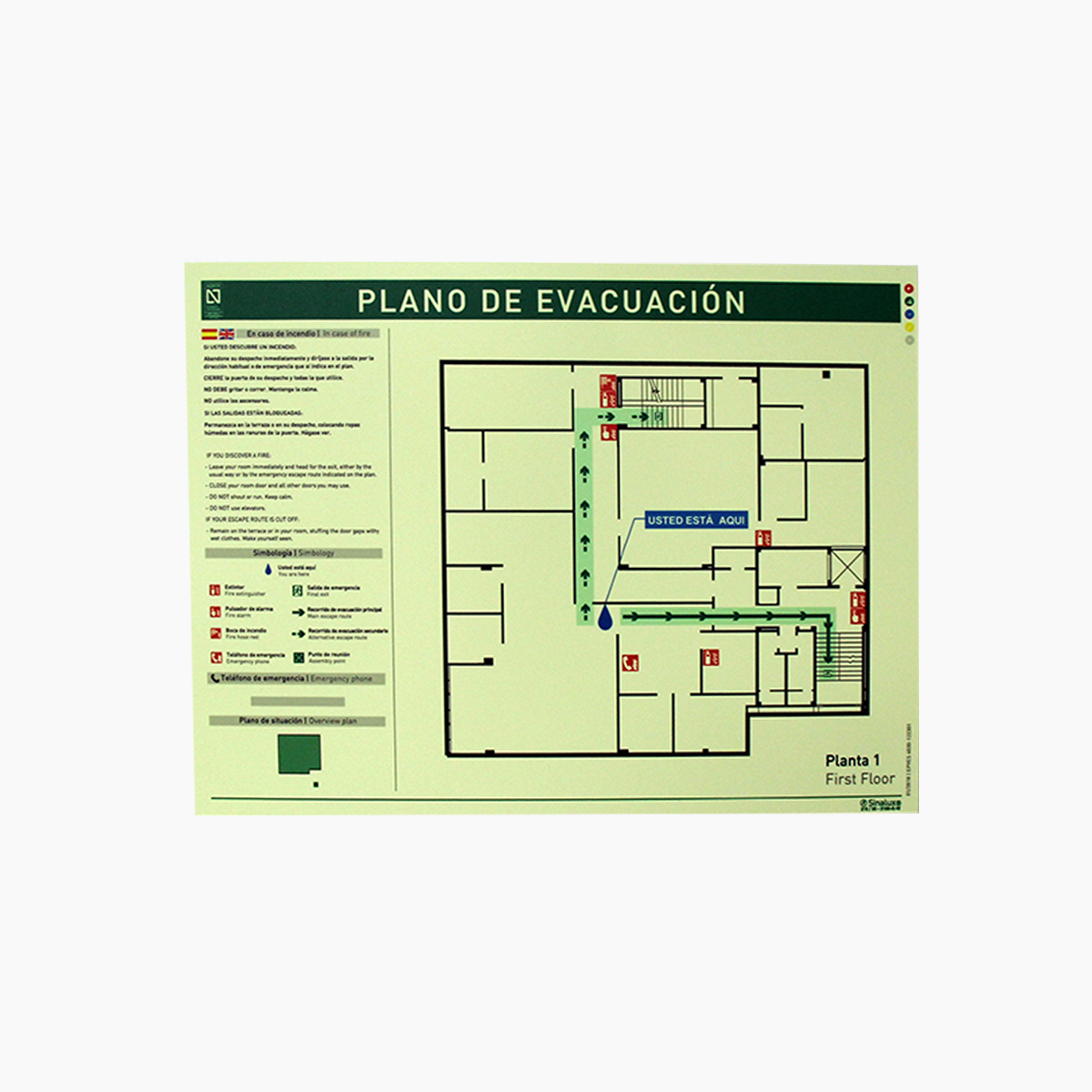 Plano Fotoluminiscente Plano de evacuación fotoluminiscente - Imagen 1
