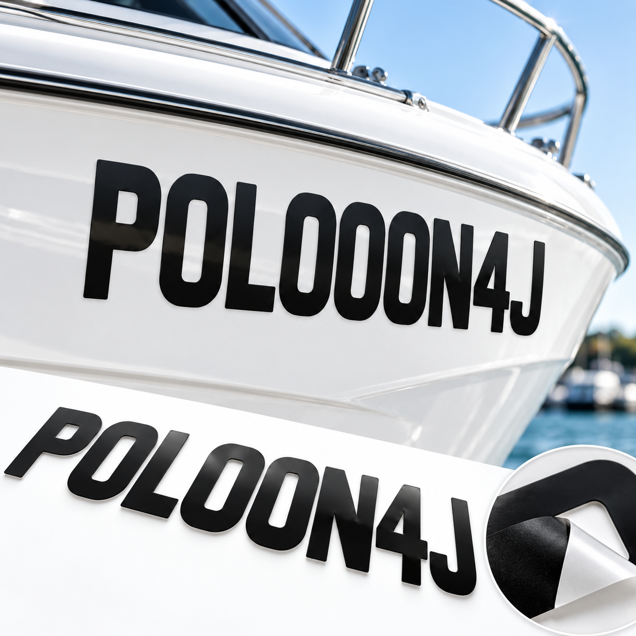 Pegatinas de matrícula para barco POL000N4J Matricula Barco Vinilo - Imagen 1